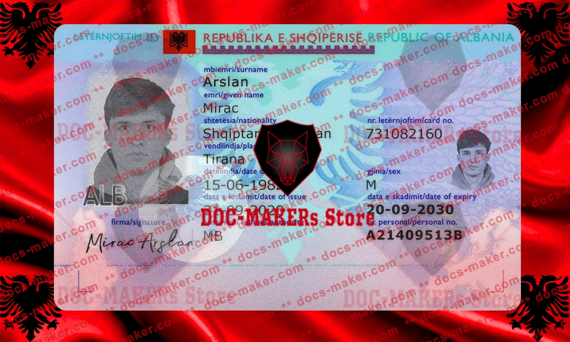 Albania ID Card – PSD Template